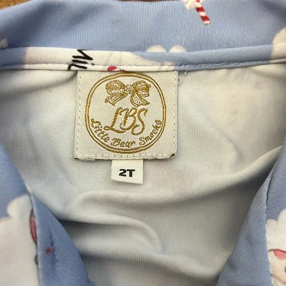 Little Bear Smocks 2T Milk and Cookies Pajama Set - Picture 4 of 7